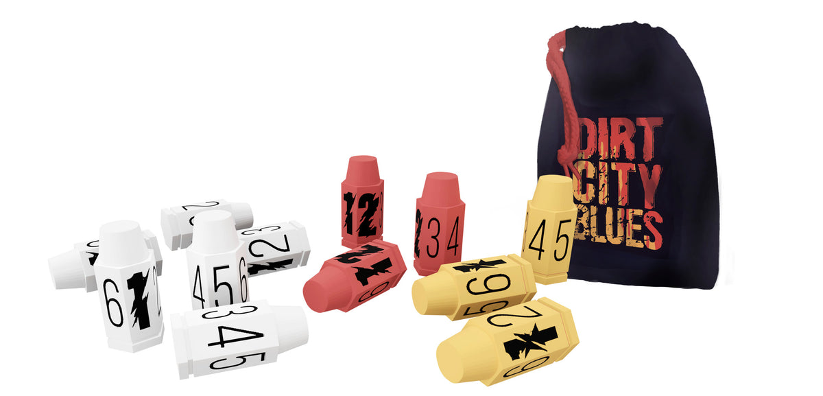 Dirt City Blues Bullet Dice Set 🇬🇧🇺🇸🇮🇹 PREORDER